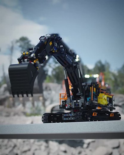 556K views · 4.4K reactions | Dig into the details. Build for Real with the motorized LEGO Technic Volvo EC500 Hybrid Excavator | LEGO | Facebook