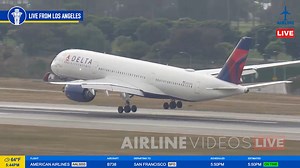 Wildlife drama at LAX! A Delta A350 touches down on Runway 24R—just missing a coyote sprinting across the runway during Friday’s Airline Videos Live broadcast. Airport ops searched the area, but the coyote was never found. #airlinevideoslive #airlinevideos #airports #aviation #airplanes | AIRLINE VIDEOS
