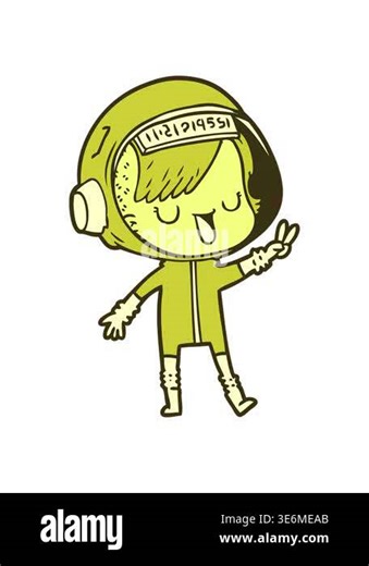 changing color animation of space astronaut woman design Stock Video Footage - Alamy