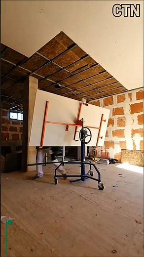 Fast & Safe Drywall Ceiling Installation with a Panel Lift!