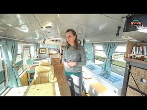 Couple Builds Beautiful School Bus Conversion As Their Fulltime Tiny Home On Wheels