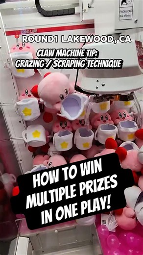 ✨4 Kirby’s in 1 Play?!🕹️ Claw Machine Tip: Grazing/Scraping Technique!