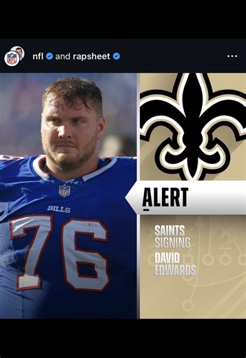 OL David Edwards is signing with the New Orleans Saints! #fyp #footballtiktok #nfl #neworleanssaints #nflfreeagency