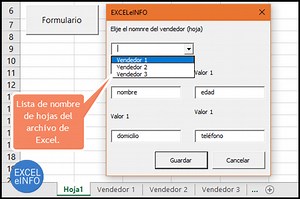 Formulario de captura en Excel que guarda datos en varias hojas usando VBA y macros