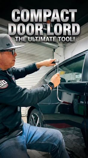 Myke Toledo on Instagram: "PDR Training: How To Finish Sharp Dents Clean with Compact Door Lord The Compact Door Lord is thinner and sharper than a standard rod, which makes it especially effective for pushing sharp center pits with control. While it can be used on many types of dents, it really stands out in tight access situations where larger tools struggle. Its slim profile allows it to slide down narrow window openings, fit between tight impact beams, and work around sound deadening without