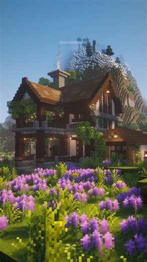 bunniestream on Instagram: "the country house 🪻🐝 . . . Built by me 😊 (@bunniestream) no ai 🚫 … it’s been a while Texture packs used: - cute bee by Thyme - Alliums to lavender by Memif - Bontiful Crops by 8onfire - Kubban’s Farmland by Kubban - Mizuno’s 16 Craft Shaders: complementary unbound Minecraft version: 1.21.11 Java edition (Iris) #minecraft #bunniestream #lavender #bridgerton #bee"