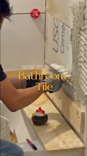 Bathroom Tile Installation Using Versabond! | #shorts
