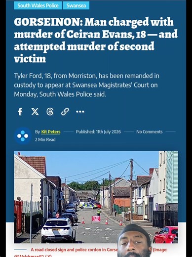 ⚠️ THE SWANSEA UNALIVING PROBE JUST HIT A MASSIVE LEGAL TURNING POINT. The comment section was busy pronouncing the second victim deceased, but the official receipts tell a completely different story. The 19-year-old is alive and still fighting in the hospital. Tyler Ford, 18, has officially been charged with the unaliving of Ceiran Evans and the ATTEMPTED UNALIVING of the second victim. He goes to court tomorrow morning. The other four suspects have walked out on police bail. The internet is fu