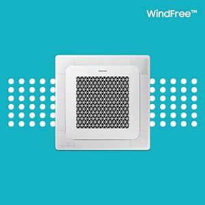 4 way cassette WindFree™. There are levels to this coolness. Find out more here: http://bit.ly/3uRB7KG | Samsung