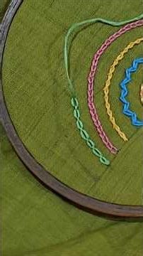 Cable chain stitch tutorial #embroidery
