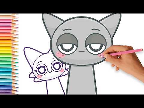 Cómo dibujar a Sprunki Gray ⚫✨