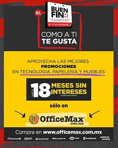 130 reactions · 19 shares | ¡Llegó el Buen Fin como a ti te gusta! 螺 Compra las mejores ofertas en tecnología, papelería y muebles, solo en OfficeMax. www.officemax.com.mx/buenfin | OfficeMax México | Facebook