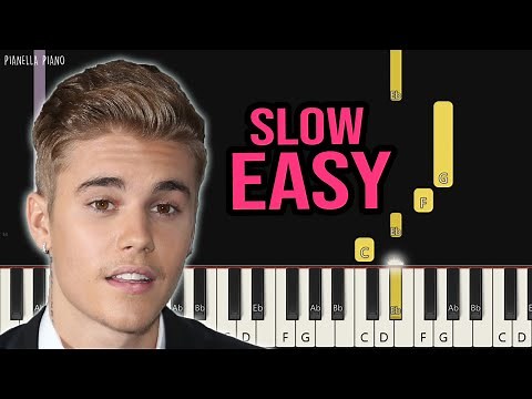 Justin Bieber - Baby | SLOW EASY Piano Tutorial by Pianella Piano