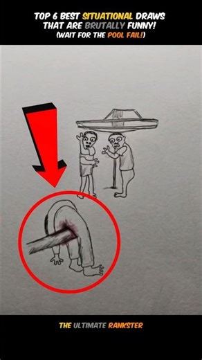TOP 6 Best Situational Draws That Are Brutally FUNNY (Wait For The Pool Fail!) #shorts