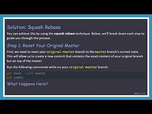 How to Bump a Branch Ahead of Master in Git