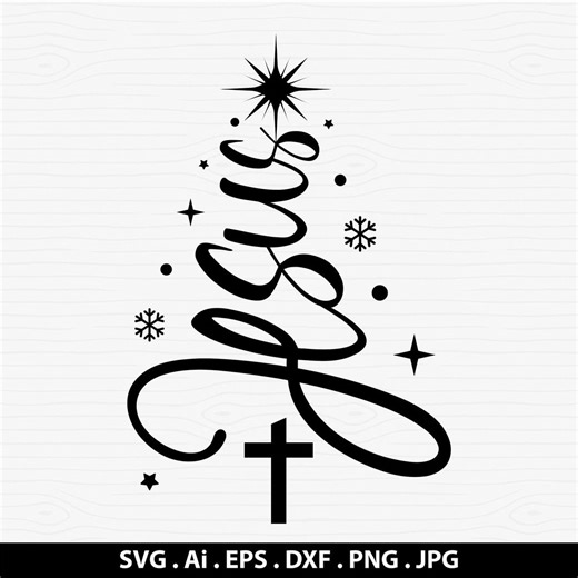 Jesus Christmas Tree SVG Bundle | Christian Xmas Tree Cut Files | Cricut & Silhouette - Etsy