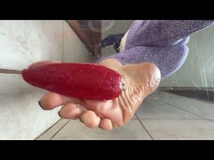 Barefoot Pepper Stomp ASMR | Plexiglass View of Smash, Squash & Crush Sounds 🌶️