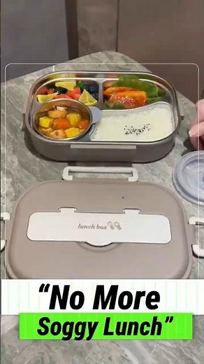 “🔥 Stainless Steel Lunch Box Review – Keep Food HOT for HOURS! | Best Kitchen Hack” #shorts