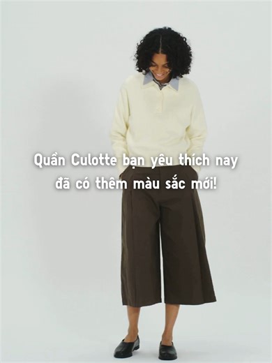 UNIQLO : C Quần Culottes Vải Cotton - Thiết kế quần ống rộng bạn yêu thích nay đã có thêm màu sắc mới. Dáng lửng tạo sự trẻ trung, mới mẻ cho cả nam và nữ. Chất liệu cotton pha dày dặn, đứng dáng để bạn dễ dàng kết hợp tạo nhiều phong cách. Đừng bỏ lỡ tại tất cả cửa hàng UNIQLO! #UniqloC #UNIQLOVN #LifeWear