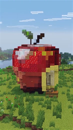 How to build a Cute Apple House in Minecraft