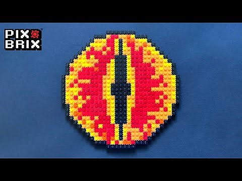 Lord of The Rings EYE OF SAURON 2D Pixel Art - Pix Brix Instructions