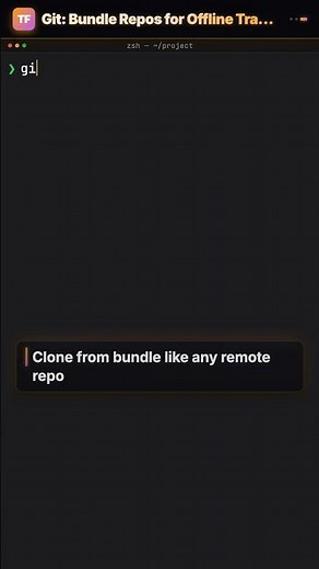 Git Bundle: Transfer Your Entire Repo Offline! 📦 #Shorts