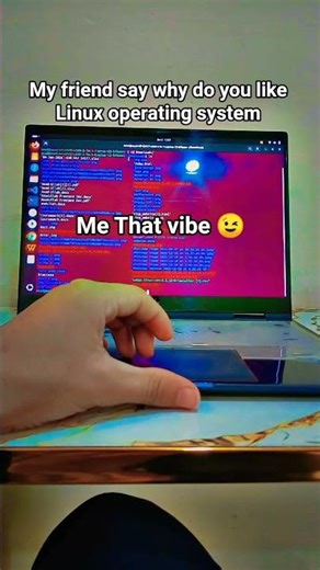 Linux operating system fell like hacker 😉 #linux #ubuntulinux