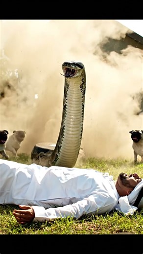 Dubai man knocked down by giant python while rescuing Pug 🐍🐂🐕 1