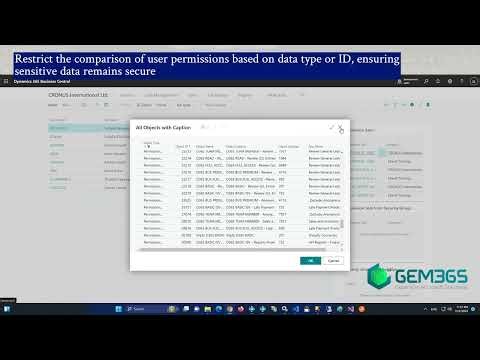 GEM365 Permission Matrix insight Access management and control