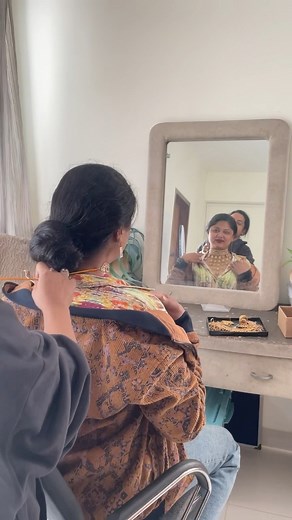 857K views · 2.7K reactions | Some behind the scenes of Radiant beauty, inside and out @mousumihamidmou shines in our customized Moushumi Bridal Set, but it’s her graceful smile that steals the spotlight.  | 6 YARDS STORY | Facebook