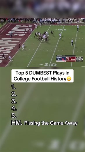 What moments am I forgetting? Follow for more CFB Content‼️ #collegefootball #dumbestplays #football #sports