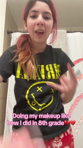 I wanna know why I decided to wear this everyday in 8th grade🫩💔 #fyp#makeup#foryoupage#xyzbca#viral