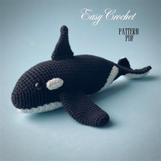 Orca Crochet Pattern: Amigurumi Ocean Animal Toy (PDF Download, English Terms) - Etsy