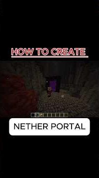 HOW TO CREATE NETHER PORTAL IN MINECRAFT #minecraft #minecraftshorts #shorts #viral