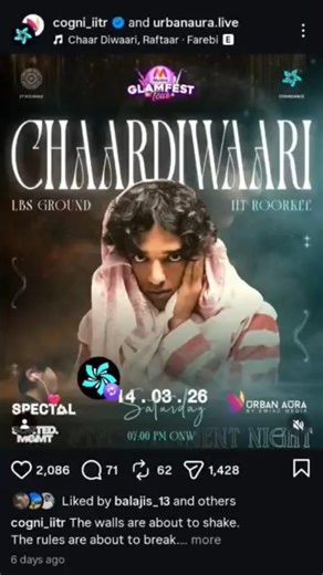 Chaar Diwaari live concert. @IITRoorkeeOfficialChannel