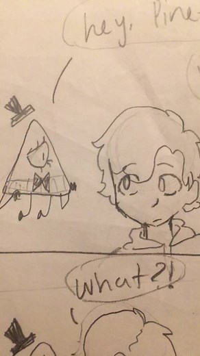 Bill Cipher and Dipper Pines Comic Drawing