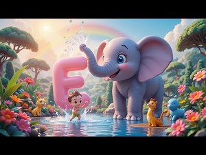 E is for Elephant | ABC Animal Song for Kids | Fun Learning Alphabet with Animal Sounds