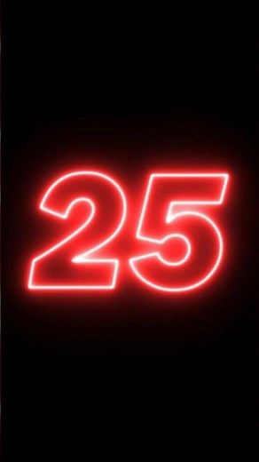 25 Second Countdown Timer Red Neon Light Digital Clock with Beep & Alarm Sound #timer #countdown