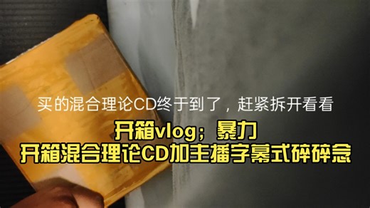 开箱vlog；暴力开箱混合理论CD加主播字幕式碎碎念
