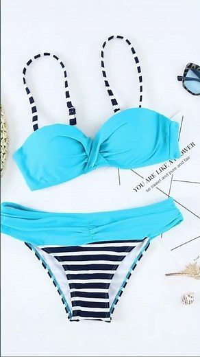 Luna Chic Push Up Bikini Set l High Support Bikini Set l Stylish Two-Piece Set l Floral Strap Bikini