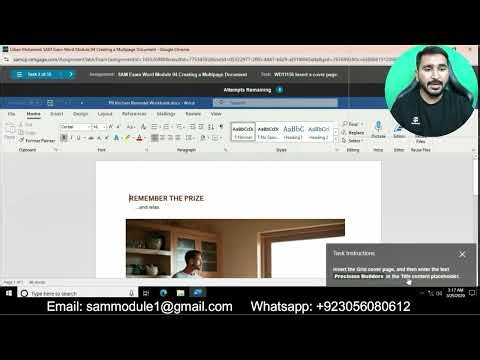 SAM Exam Word Module 04 | SAM Exam Word Module 04 Creating a Multipage Document