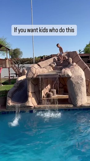 Start small and start early. One of the easiest ways to have children who love and thrive in the water is to start young! Make bath time fun for babies! Encourage them to splash and get their face wet. Teach young toddlers to blow bubbles in the water and reach down to grab toys off the step. By the time they’re four they’ll be jumping off waterfalls 🤍 #watersafety #swimming #poolparty #summer #swimlessons #kidsinthewater #parenting #toddlers