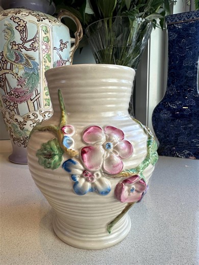 Vintage Clarice Cliff Newport Pottery Vase – England C.1930s | Art Deco Relief Floral | Glazed Earthenware | 16 Cm Tall - Etsy Canada