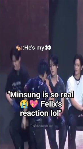 He is ONLY mine! 👀🔥#minsung #felix#changbin#straykids#thebtasthsticlife#kpopshorts #kpopfunnymoments