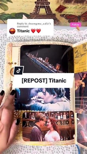 Replying to @𝓐𝓷𝓸𝓷𝔂𝓶𝓮_𝓮𝓭𝓲𝓽 [REPOST] ASMR || Artwork, Titanic 💙 #titanicmovie #foryou #fyp #movies #diyproject . . . . . . . . . . Titanic | Kate Winslet | Leonardo DiCaprio | movies | movie | film | show | process video | diy | insomnia | relaxing | freehanded work | mixed media | collages | celebrity | old videos | old movie