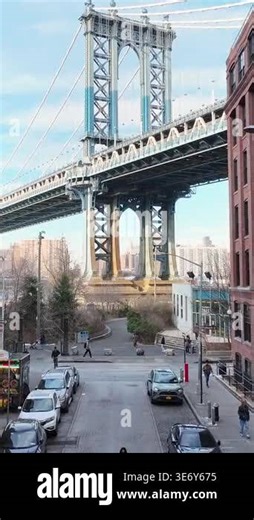 Brooklyn Skyline At Brooklyn In New York United States. Downtown District Scenery. Manhattan Bridge Landscape. Brooklyn Skyline At New York United States. Stunning Cityscape Stock Video Footage - Alamy