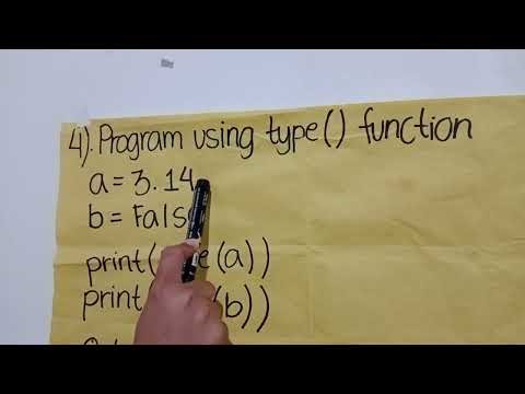 PROGRAM USING TYPE() FUNCTION(LEVEL 1, PROBLEM 4)