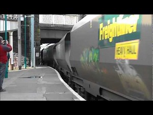 Freightliner Class 70 Diesel Locos Nos. 70014 and 70002 at Carlisle Station 15th February 2012.wmv