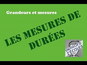 Les mesures de durées