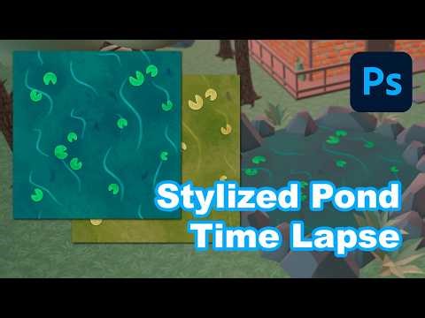 Stylized Pond Texture Time Lapse